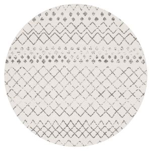 Jaya 454 White 200x200cm Round - Medium Pet Friendly Power Loomed Rug