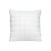 SOGA Quilted Cushion 50cm White Grid Pattern Soft Padded Decorative Throw Pillow