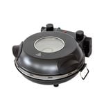 Healthy Choice 12-inch Pizza Oven with Thermal Control, Timer, Viewing Window, and Removable Stone - Black