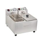 Apuro Twin Tank Twin Basket Countertop Fryer 2x 3Ltr