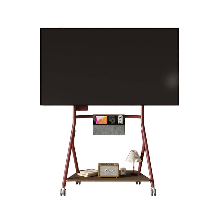 Screenmounts Steelroll Mobile Tv Trolley Stand Mount Bracket 32"-85" Agt80 - Red