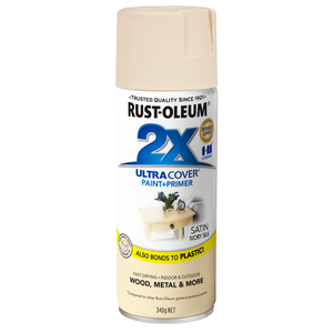 Rust-Oleum 340g Ivory Silk Satin 2X Ultra Cover Spray Paint
