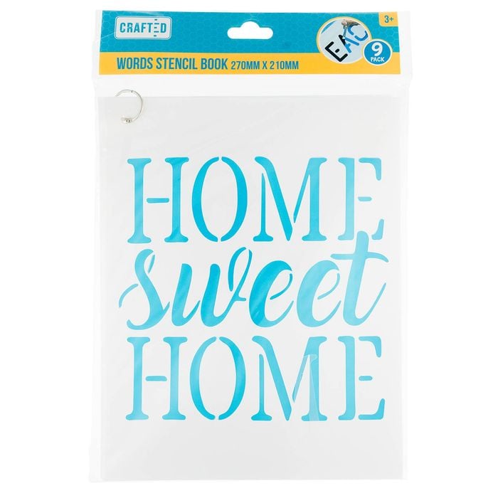Crafted Words Stencil Book