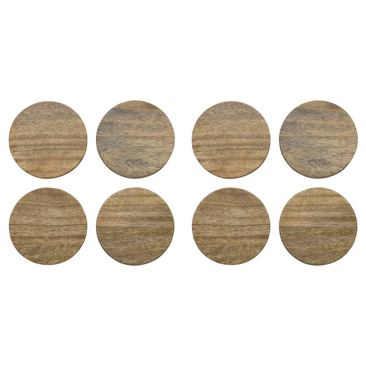 2x 4pc Ecology Mango Wood Rustic Drift Coasters 10cm - Bunnings Australia