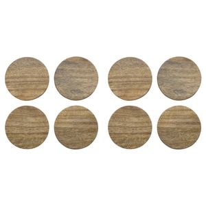 2x 4pc Ecology Mango Wood Rustic Drift Coasters 10cm