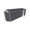 Build-a-Shed 1.5 x 5.2 x 2m Single Hinged Side Door Skillion Shed - Grey
