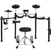 Powerstrike Avatar Fusion V3 8-Piece Electronic Digital Mesh Drum Kit with Drum Stool, Drumsticks, Headphones