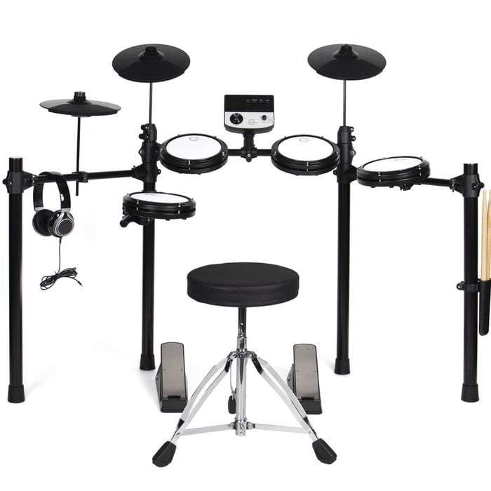 Powerstrike Avatar Fusion V3 8 Piece Electronic Digital Mesh Drum Kit with Drum Stool Drumsticks Headphones Bunnings Australia