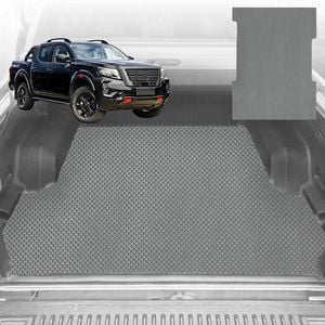 6D Diamond Ute Tub Mat for Nissan Navara Dual Cab Pro-4X 2022-Current (with Spray on Liner or no Liner) - Grey