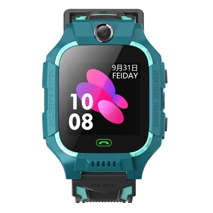 Kids 5G Smart Watch with GPS Tracker, SOS Call, SIM & Camera – Waterproof, iOS & Android Green