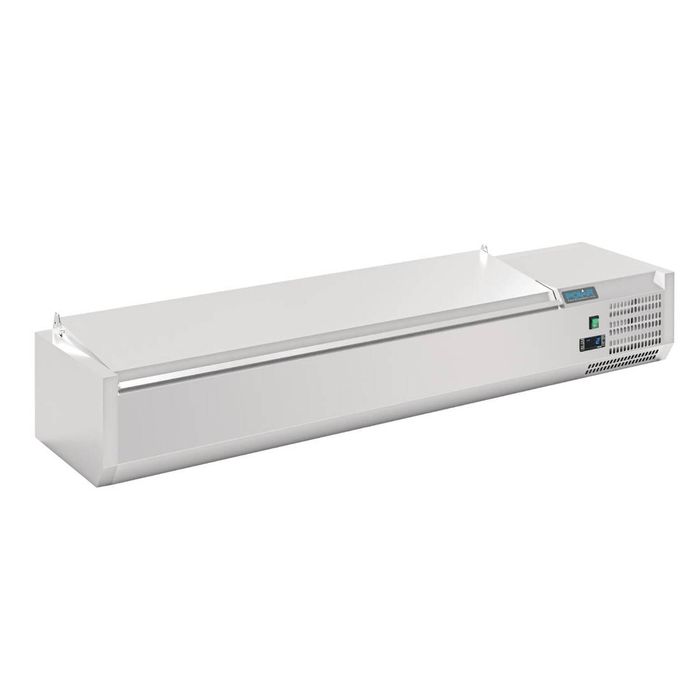 Polar G-Series Countertop Prep Fridge with Lid 7x 1/4GN with Hard Stainless Lid