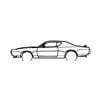 Ignite Laser Dodge 1972 Charger Rit Silhouette Metal Wall Art Coated Black 15.7inch/40cm