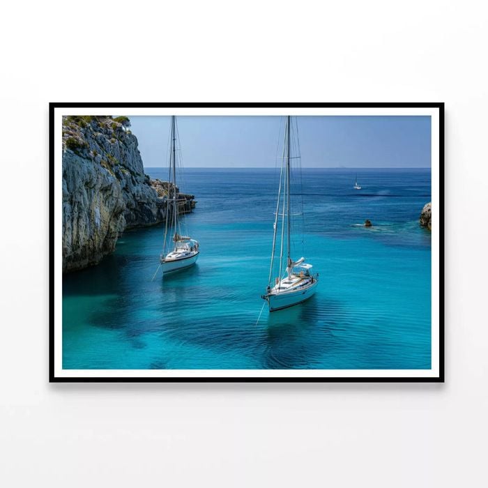 Couple of Boats, Sky  Print 100% Australian Made 90x60cm  (Poster)
