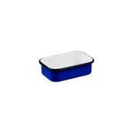 Urban Style Enamelware Multipurpose 14.5cm Rectangle Tray w/ Black Rim Blue