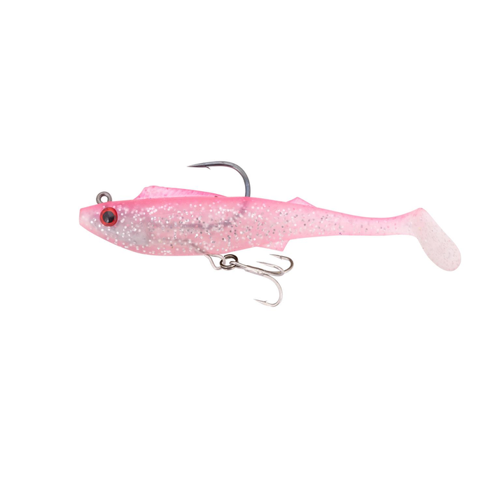 Berkley 2022 Shimma Pro Rig 4.5" Rigged Soft Plastic Fishing Lure Pink Glitter