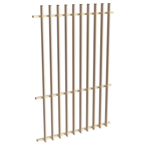 ProtectorAl 350 - 1200W x 1800H Primrose Aluminium Radiator Pool Fence Panel with Mid Rail
