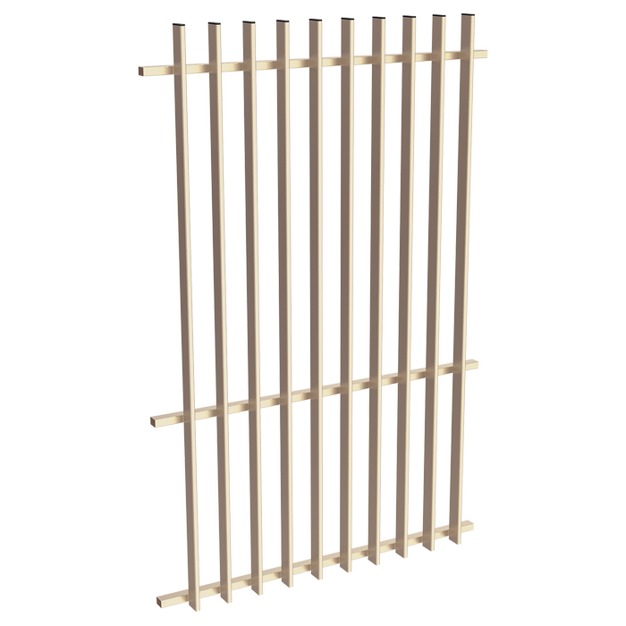 ProtectorAl 350 - 1200W x 1800H Primrose Aluminium Radiator Pool Fence Panel with Mid Rail