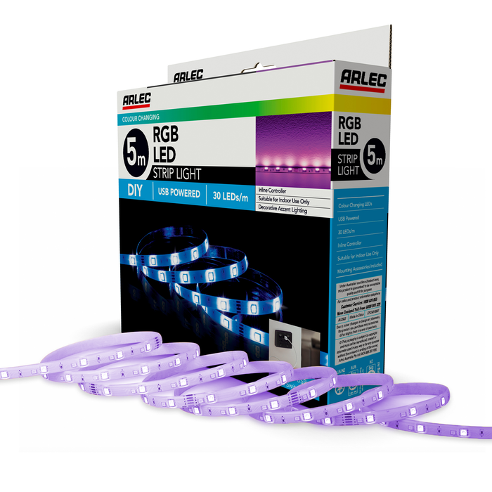 Arlec 5m USB RGB Strip Light