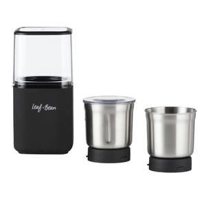 Leaf & Bean 2-in-1 Coffee & Spice Grinder Matte Black 10.5x10.5x20cm