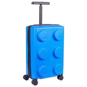 Lego Brick 2x3 Trolley Luggage Suitcase Bag Expandable 35.5x56cm - Bright Blue