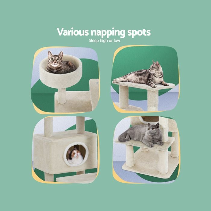 i.Pet 90cm Wooden Kitten Cat Tree Bunnings Australia