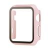 PC Full Cover Watch Case Tempered Screen Protector - For Apple iWatch 38mm (Pink)