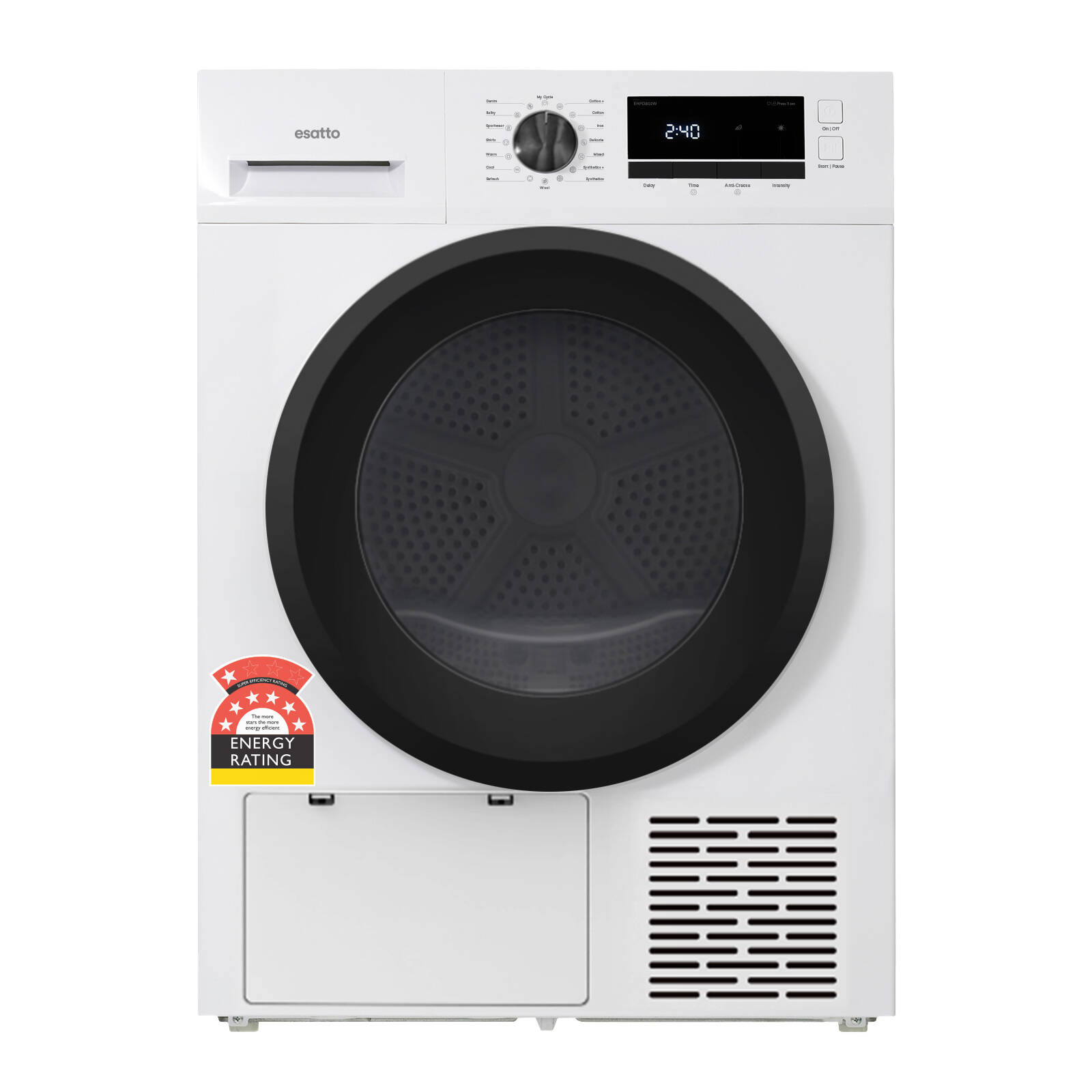 Esatto 8kg White Heat Pump Clothes Dryer