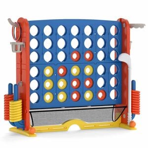 Costway Kid Giant Connect 4 In A Row Jumbo 4-to-score Board Game Set Blue