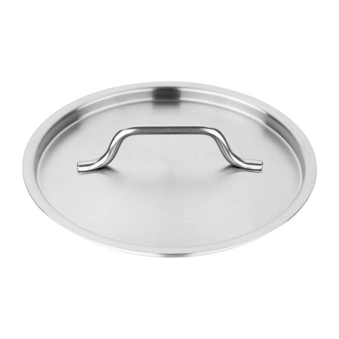Vogue Stainless Steel Saucepan Lid 180mm Cookware Accessory Kitchenware