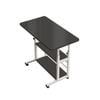 Foret Mobile Laptop Bedside Study Desk Storage Stand Adjustable Table 3 Shelf Black