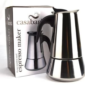 Casabarista Roma 6 Cup Stainless Steel Espresso Maker