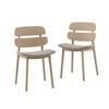 Daphne Dining Chairs PP Upholstered Seat Beige (set of 2)
