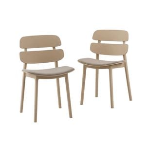 Daphne Dining Chairs PP Upholstered Seat Beige (set of 2)