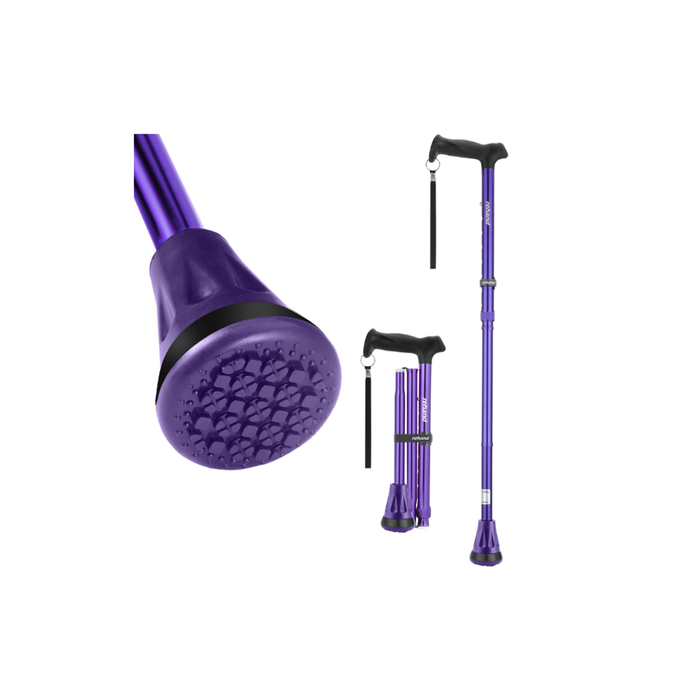 Rehand All TerrainWalking Cane for Seniors & Adults (Purple)
