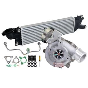 Upgrade Billet Turbo Charger With 50mm Intercooler And Genuine Oil Feed Pipe For Mitsubishi Pajero Sport 4N15 2.4L