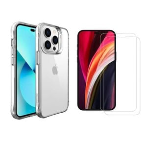 Icoverlover For Iphone 14 Pro Case + [2-pack] Glass Screen Protectors Clear