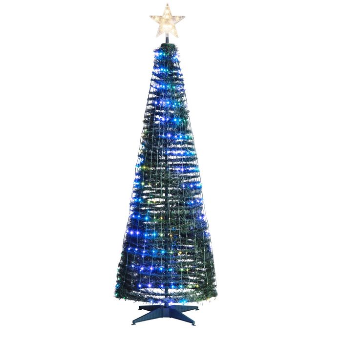 Costway 1.9M Pop-up Lighted Christmas Tree Bluetooth APP Control Xmas Tree w/282 RGB LEDs