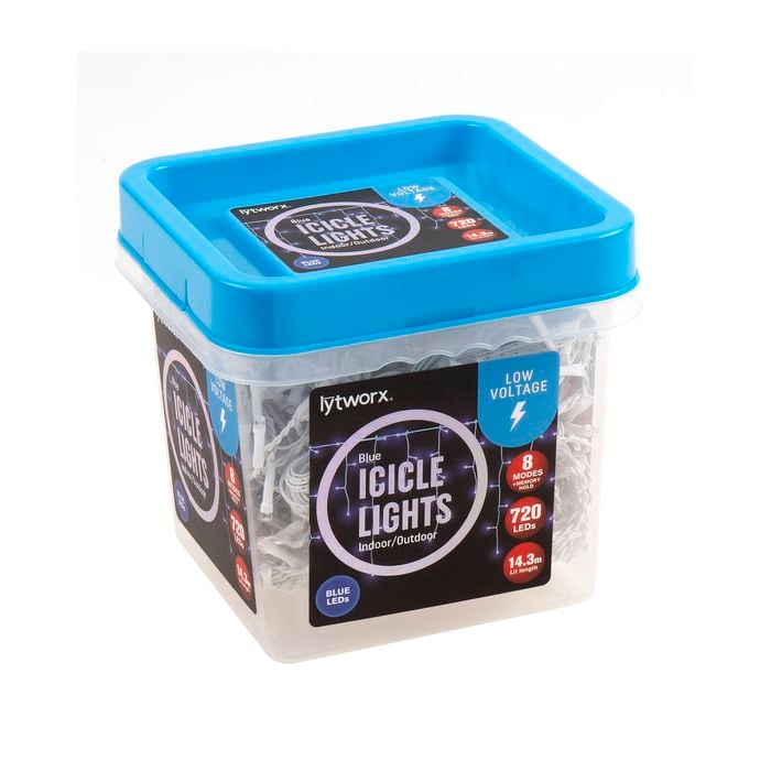 Lytworx Low Voltage Blue Icicle Lights Pk720