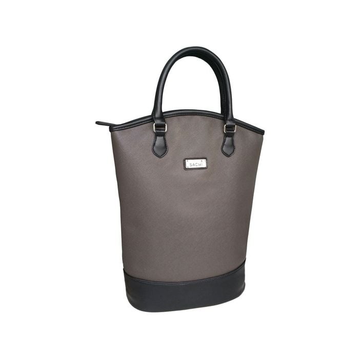 Sachi Two Bottle Wine Tote Bag - Charcoal