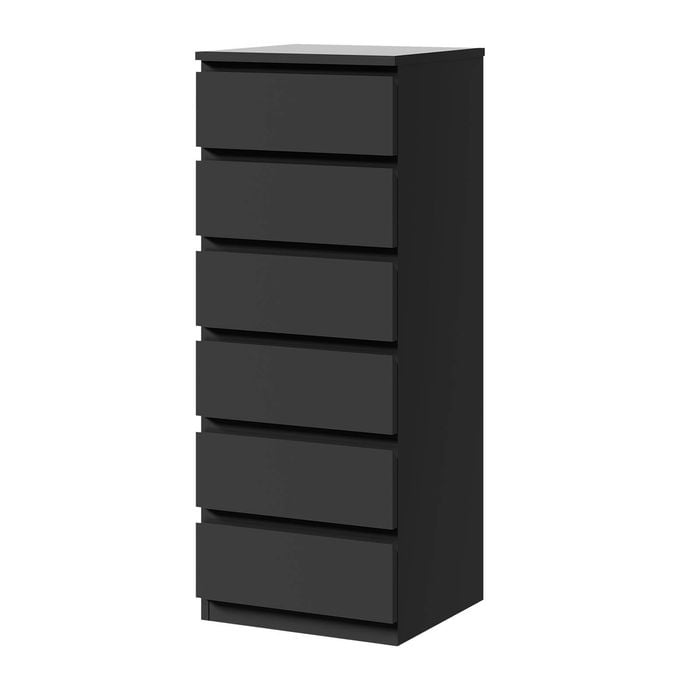 Oikiture 6 Chest of Drawers Tallboy Dresser Table Storage Cabinet Bedroom  Black - Bunnings Australia