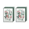 Ladelle Joyful Jolly Christmas Set of 6 Cotton Kitchen Towels Green