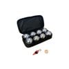Deluxe 8 Metal Bowls Bocce/Petanque Silver Game Set