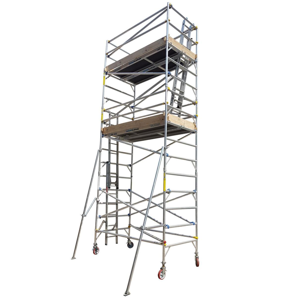 Instant Access 5.5m 225kg Aluminium Double Width Mobile Scaffold Tower ...