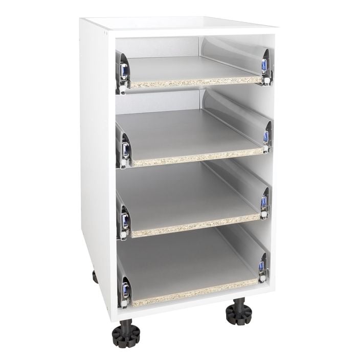 Kaboodle Kitset 450mm Soft Close 4 Drawer Carcase White