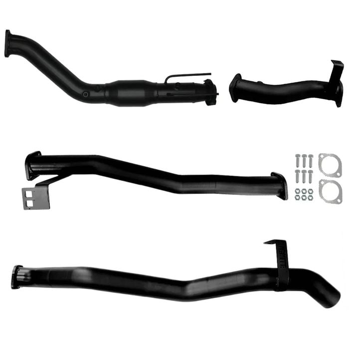 Ignite Exhausts Turbo Back For Toyota Landcruiser 76 Series Wagon 3" Cat & Pipe Only Black Aluminised Steel
