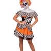 Day Of The Dead Plus Size Womens Orange Sugar Skull Costume - Xlarge
