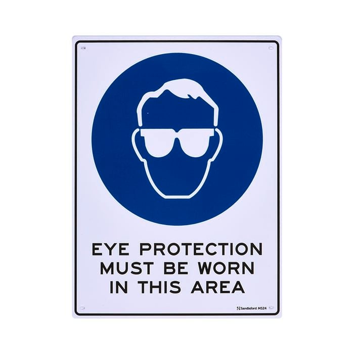 Sandleford 300 x 225mm Eye Protection Must Be Worn Plastic Sign