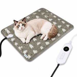 Advwin Pet Heating Pad Adjustable Temperature Waterproof Heated Mat with Chew Resistant Cord