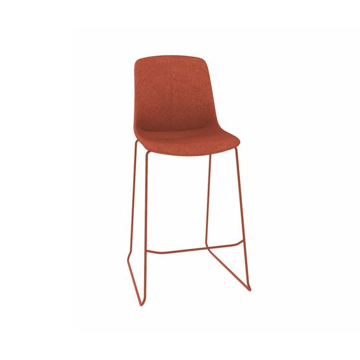 Olg Vista Rise Bar Stool Rust Shell Upholstered Seat And Back