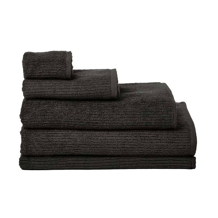 Arlo Hand Towel Graphite 100% Cotton Myhouse